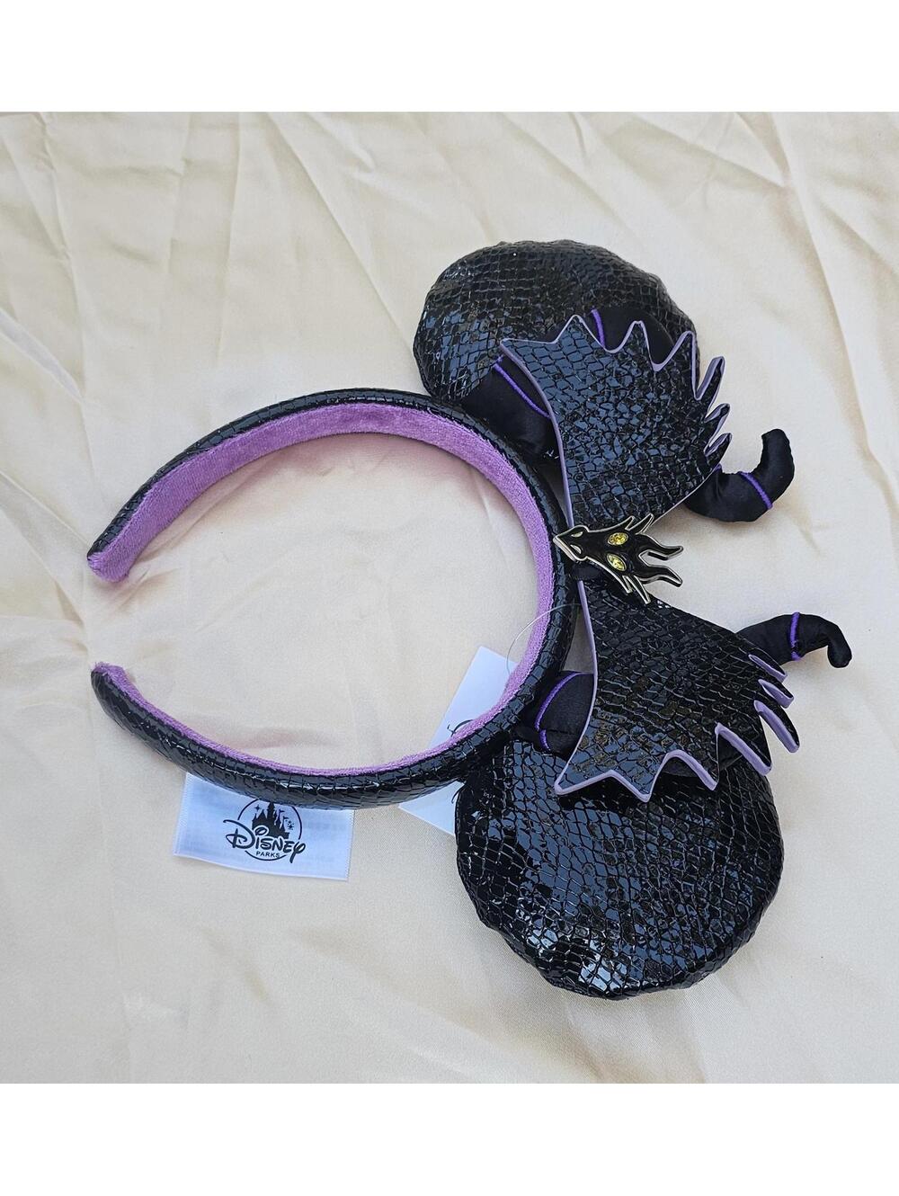 Black Maleficent Sleeping Beauty Minnie Ears Headband - Picture 7 of 9